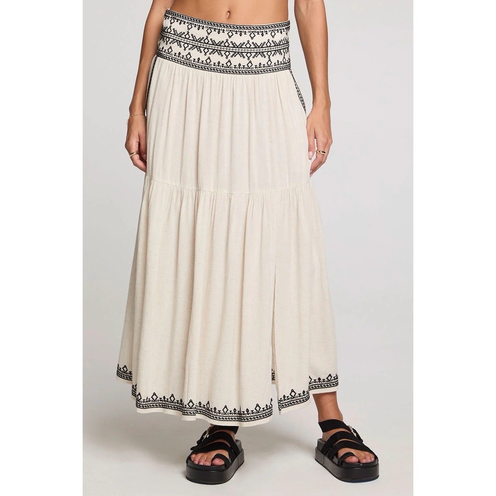 NWT Saltwater Luxe Jaelynn Midi Skirt Sz S Boho Festival Embroidered MSRP $148